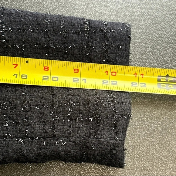 Women’s 8 Petite Zip Front Blazer Metallic Pockets‎ Lined Career Corpcore - Picture 9 of 13